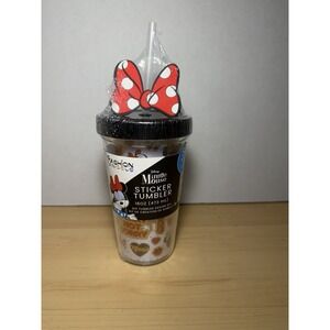 DISNEY Minnie Mouse DIY Sticker Tumbler For Kids 16oz Fashion Angel Brand New